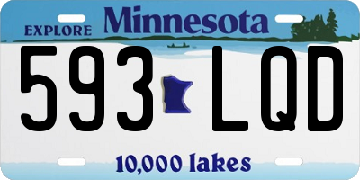 MN license plate 593LQD