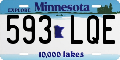 MN license plate 593LQE