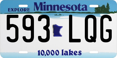 MN license plate 593LQG
