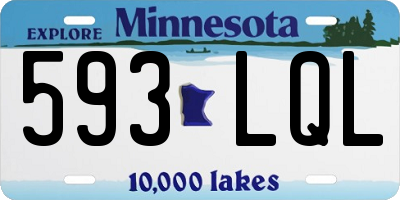 MN license plate 593LQL