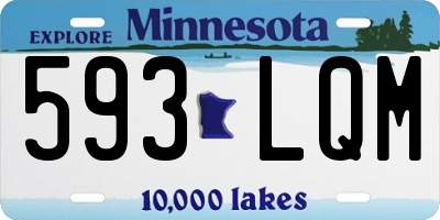 MN license plate 593LQM