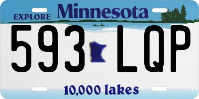 MN license plate 593LQP