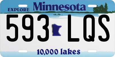 MN license plate 593LQS