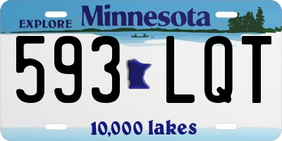MN license plate 593LQT