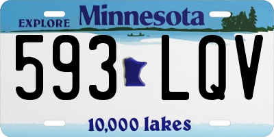 MN license plate 593LQV