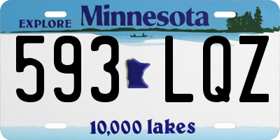 MN license plate 593LQZ