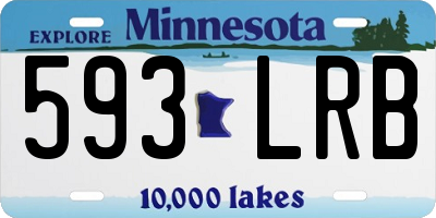 MN license plate 593LRB