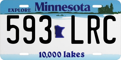 MN license plate 593LRC
