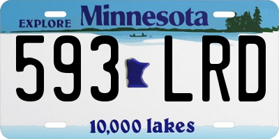MN license plate 593LRD