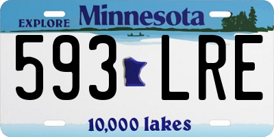 MN license plate 593LRE