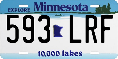 MN license plate 593LRF
