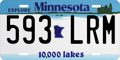 MN license plate 593LRM