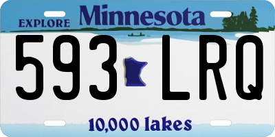 MN license plate 593LRQ