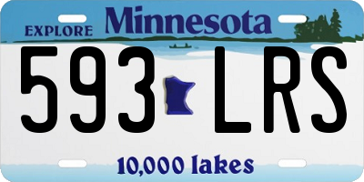 MN license plate 593LRS