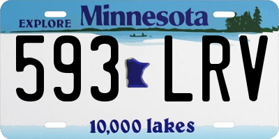 MN license plate 593LRV