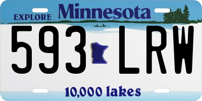MN license plate 593LRW