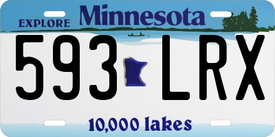 MN license plate 593LRX