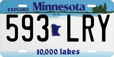 MN license plate 593LRY