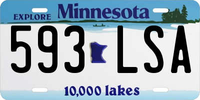 MN license plate 593LSA
