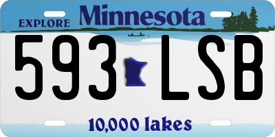 MN license plate 593LSB