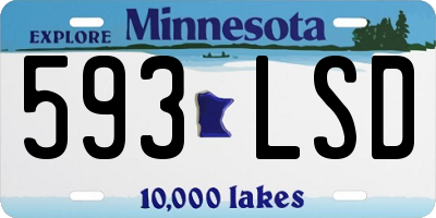 MN license plate 593LSD