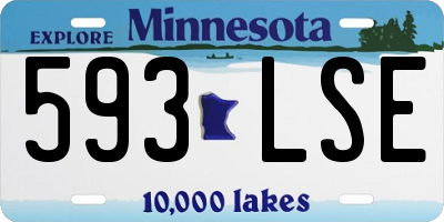 MN license plate 593LSE