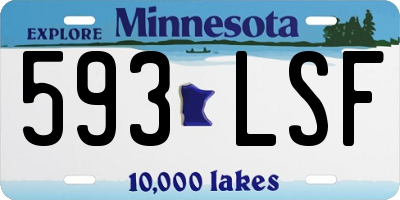MN license plate 593LSF