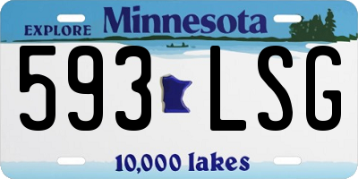 MN license plate 593LSG