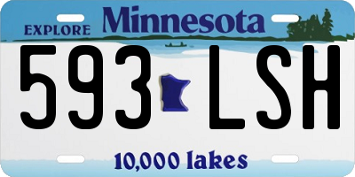 MN license plate 593LSH