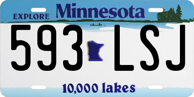 MN license plate 593LSJ