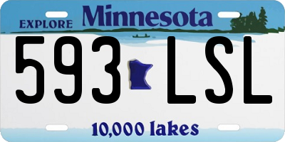 MN license plate 593LSL