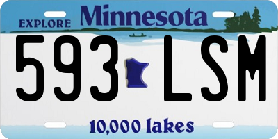MN license plate 593LSM