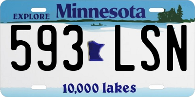MN license plate 593LSN