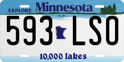 MN license plate 593LSO