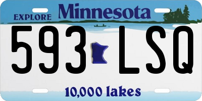 MN license plate 593LSQ