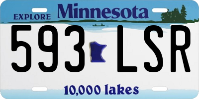 MN license plate 593LSR