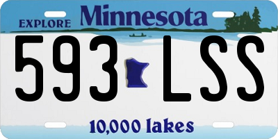 MN license plate 593LSS