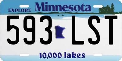 MN license plate 593LST