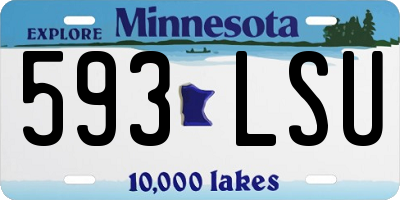 MN license plate 593LSU