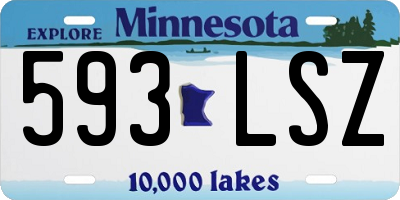MN license plate 593LSZ