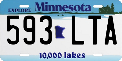MN license plate 593LTA