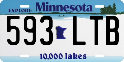 MN license plate 593LTB