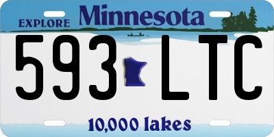 MN license plate 593LTC
