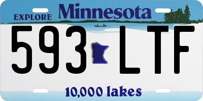 MN license plate 593LTF
