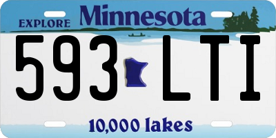 MN license plate 593LTI
