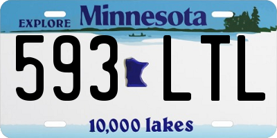MN license plate 593LTL