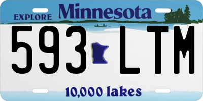 MN license plate 593LTM