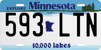 MN license plate 593LTN