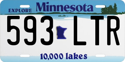 MN license plate 593LTR