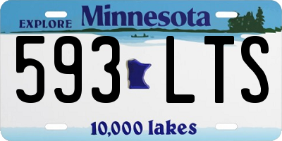 MN license plate 593LTS